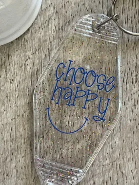 The 'Choose Happy Motel Key Chain'