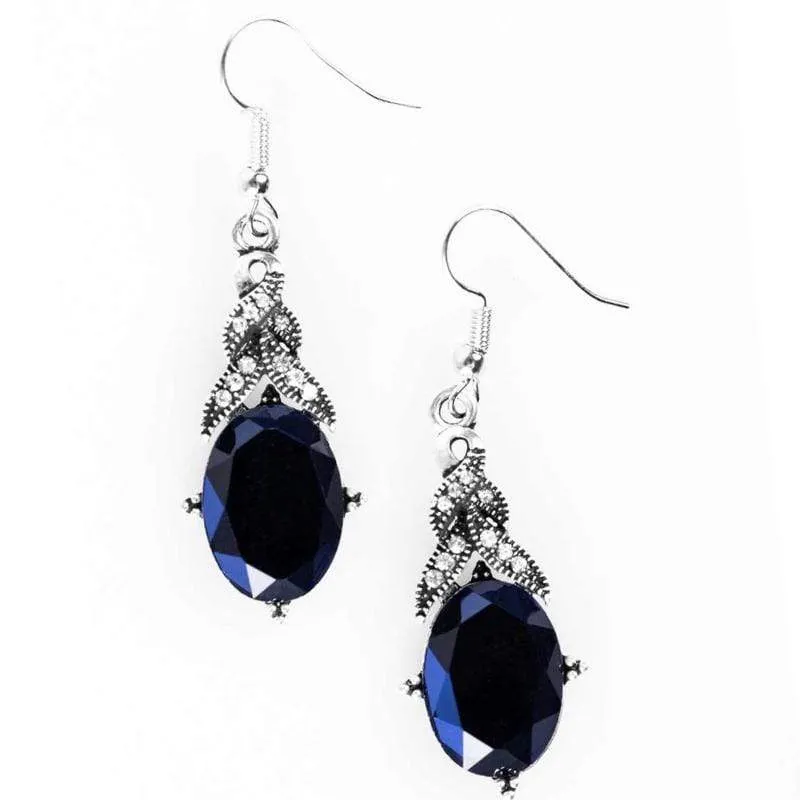 The Prize Winner Blue Gem Earrings