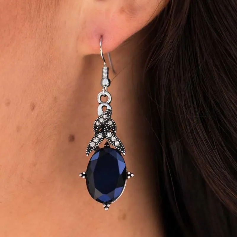 The Prize Winner Blue Gem Earrings