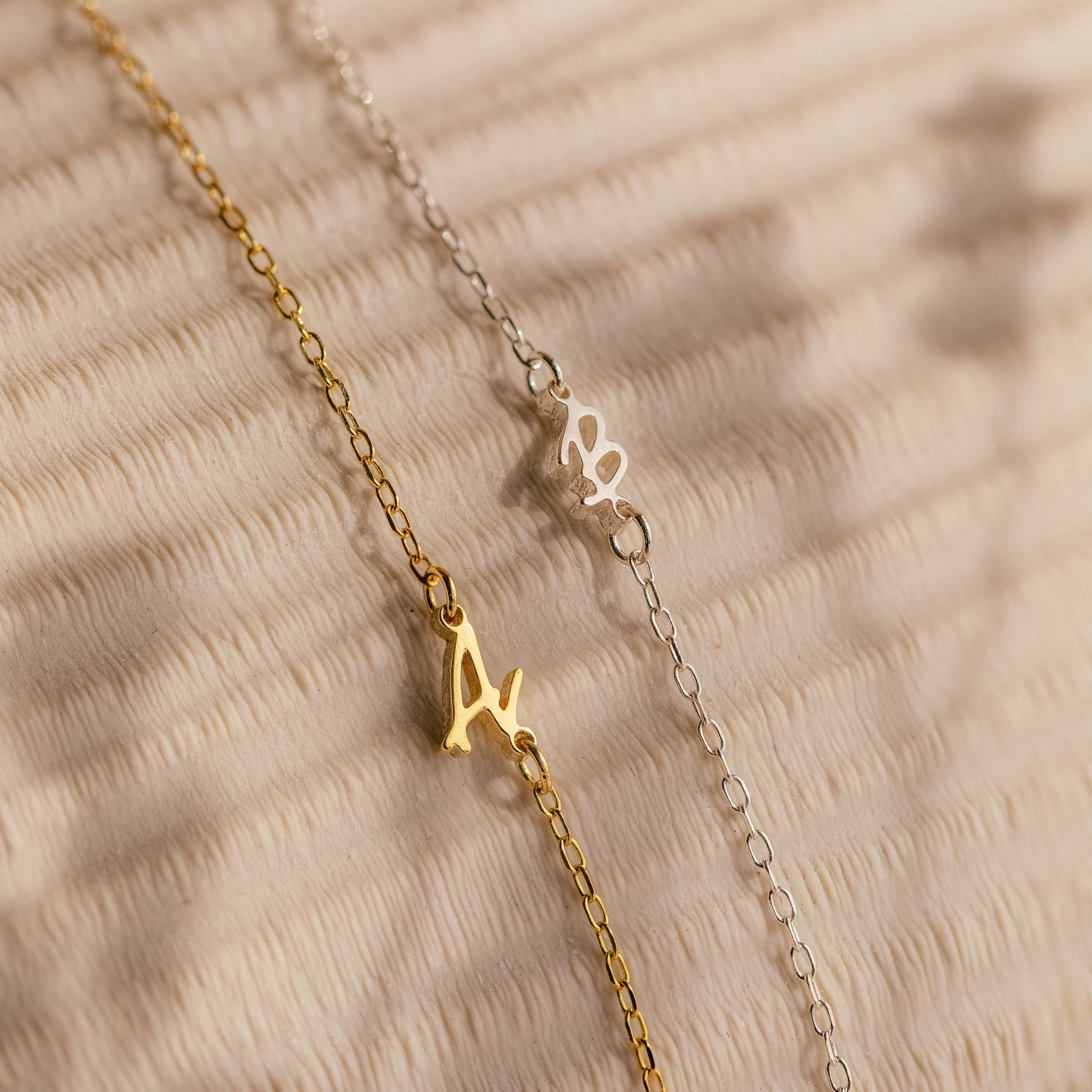 Venice Sideways Initial Necklace